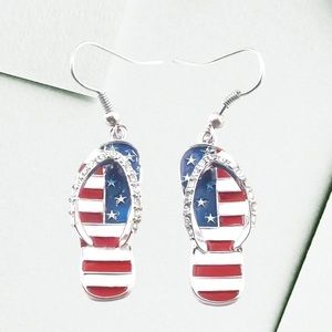 Independence Day Flip Flop Earrings